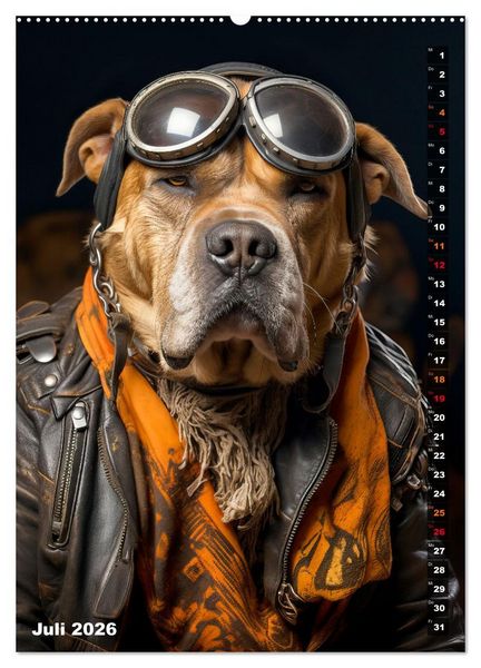 Produktbild: Stylische Hunde (Wandkalender 2026 DIN A2 hoch), CALVENDO Monatskalender