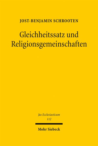 Produktbild: Gleichheitssatz und Religionsgemeinschaften