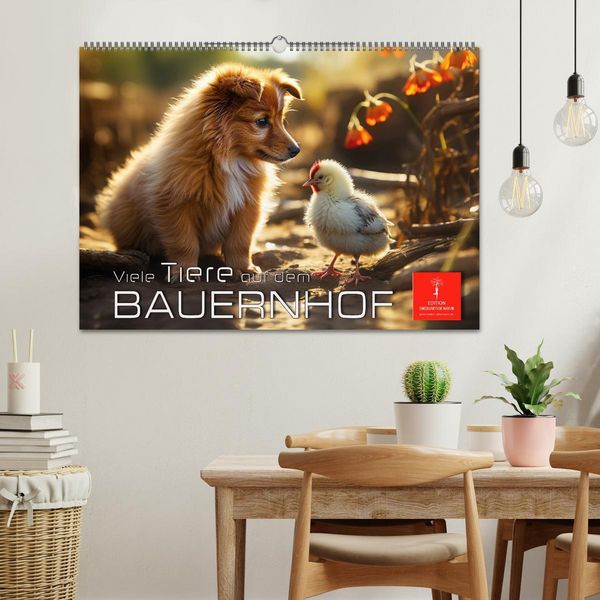 Produktbild: Viele Tiere auf dem Bauernhof (Wandkalender 2026 DIN A2 quer), CALVENDO Monatskalender