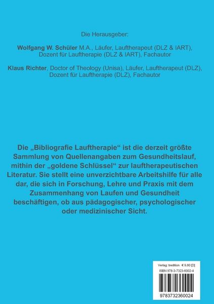 Produktbild: Bibliografie Lauftherapie