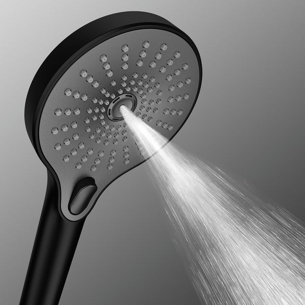 Produktbild: Duschkopf Mod. Ultimate Shower Schwarz/Grau, &Oslash; 13 cm