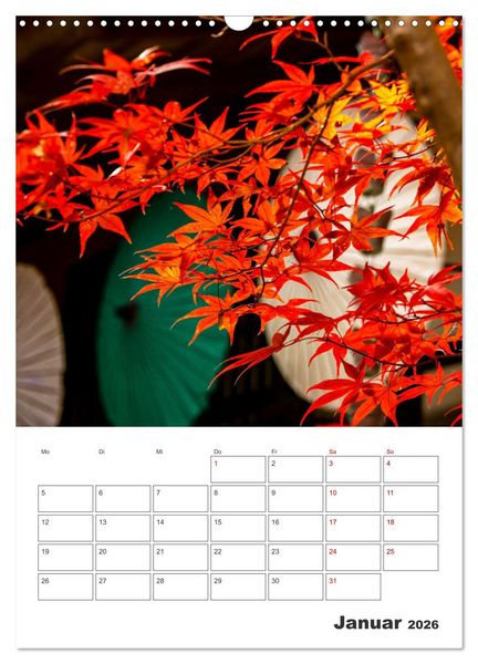 Produktbild: Herbst im japanischen Garten (Wandkalender 2026 DIN A3 hoch), CALVENDO Monatskalender