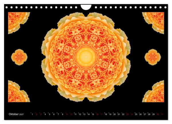 Produktbild: ROSEN MANDALAS (Wandkalender 2027 DIN A4 quer), CALVENDO Monatskalender