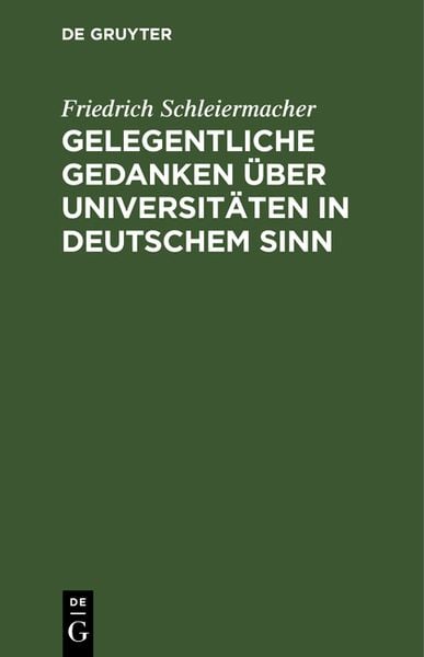 Produktbild: Gelegentliche Gedanken &uuml;ber Universit&auml;ten in deutschem Sinn