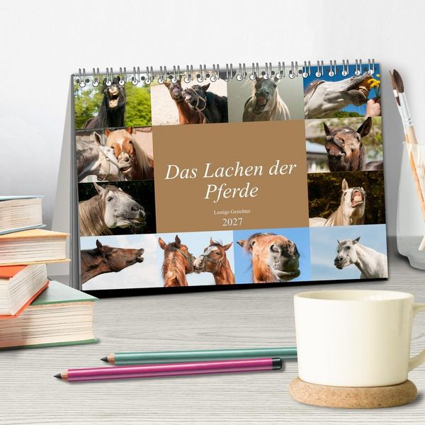 Produktbild: Das Lachen der Pferde - Lustige Gesichter (Tischkalender 2027 DIN A5 quer), CALVENDO Monatskalender