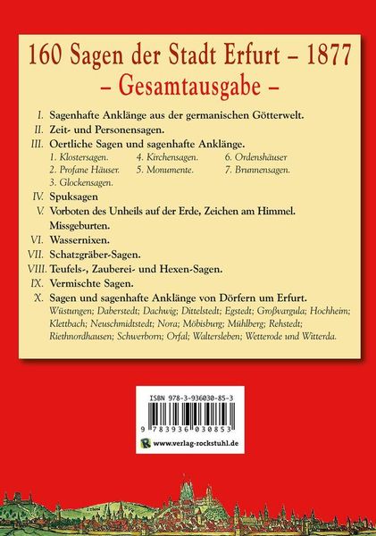 Produktbild: Sagenbuch der Stadt Erfurt