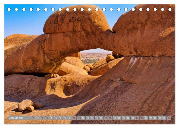 Produktbild: Namibia - Von Nord nach S&uuml;d (Tischkalender 2026 DIN A5 quer), CALVENDO Monatskalender