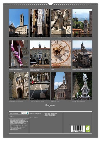 Produktbild: Bergamo (hochwertiger Premium Wandkalender 2026 DIN A2 hoch), Kunstdruck in Hochglanz