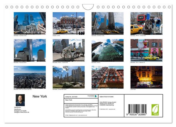 Produktbild: New York (Wandkalender 2026 DIN A4 quer), CALVENDO Monatskalender