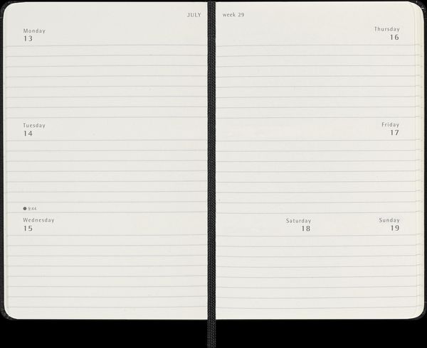 Produktbild: Moleskine 12 Monate Wochen 26 A6 1W=1S horizontal Geb