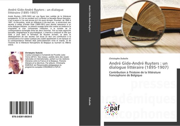 Produktbild: Andr&eacute; Gide-Andr&eacute; Ruyters : un dialogue litt&eacute;raire (1895-1907)