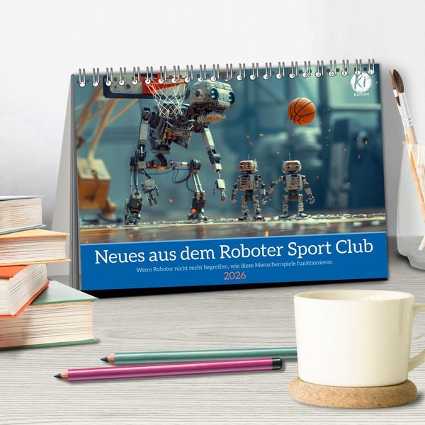 Produktbild: Neues aus dem Roboter Sport Club (Tischkalender 2026 DIN A5 quer), CALVENDO Monatskalender