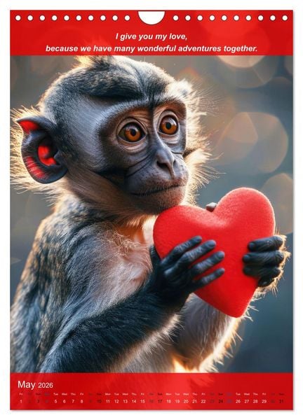 Produktbild: I'll give you my love (Wall Calendar 2026 DIN A4 portrait), CALVENDO 12 Month Wall Calendar