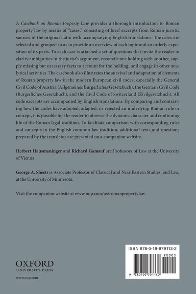 Produktbild: Casebook on Roman Property Law