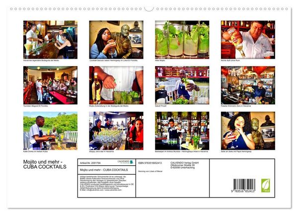 Produktbild: Mojito und mehr - CUBA COCKTAILS (hochwertiger Premium Wandkalender 2026 DIN A2 quer), Kunstdruck in Hochglanz