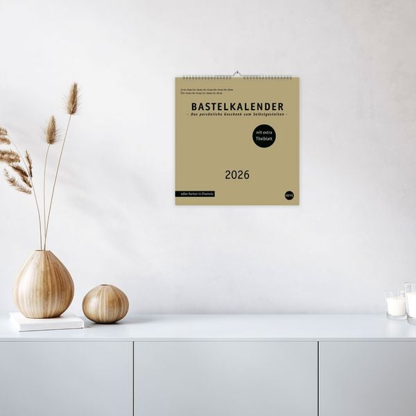 Produktbild: Premium-Bastelkalender gold groß 2026