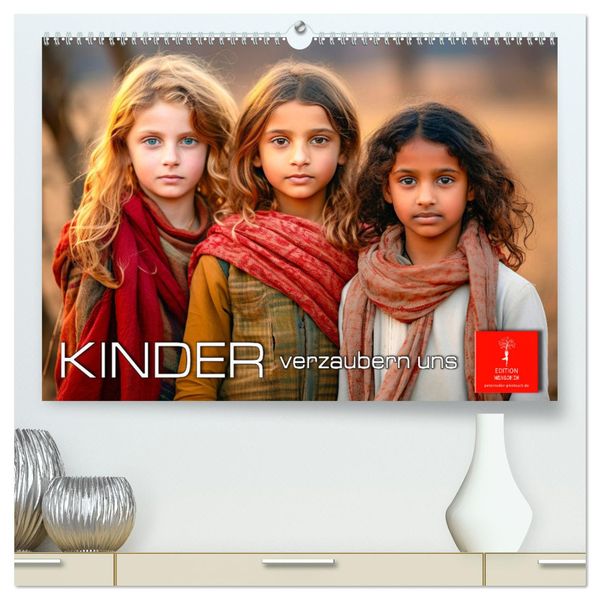 Kinder verzaubern uns (hochwertiger Premium Wandkalender 2024 DIN A2 quer), Kunstdruck in Hochglanz