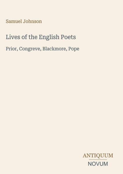 Produktbild: Lives of the English Poets