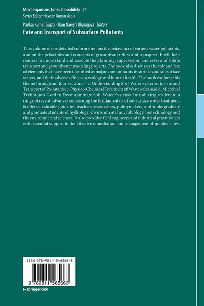 Produktbild: Fate and Transport of Subsurface Pollutants