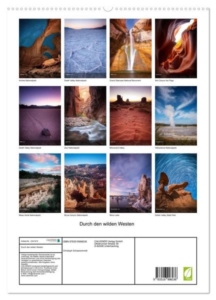 Produktbild: Durch den wilden Westen (hochwertiger Premium Wandkalender 2027 DIN A2 hoch), Kunstdruck in Hochglanz