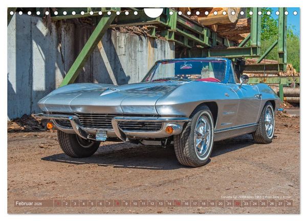 Produktbild: Corvette Oldtimer 2026 (Wandkalender 2026 DIN A4 quer), CALVENDO Monatskalender