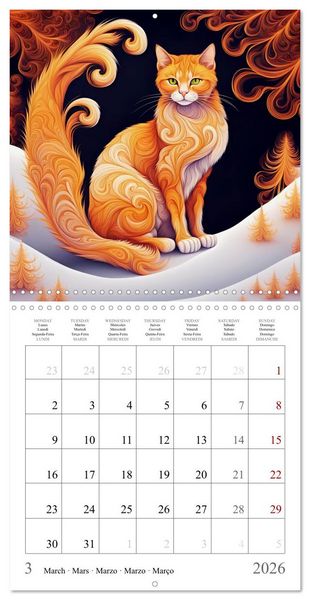 Produktbild: Animal fractals (Wall Calendar 2026 12 &times; 12 Inch) CALVENDO 12 Month Wall Calendar