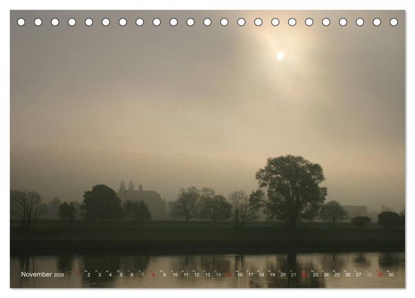 Produktbild: Die Elbe in Dresden-Laubegast (Tischkalender 2026 DIN A5 quer), CALVENDO Monatskalender