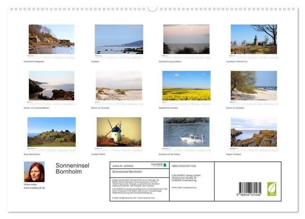 Produktbild: Sonneninsel Bornholm (hochwertiger Premium Wandkalender 2026 DIN A2 quer), Kunstdruck in Hochglanz