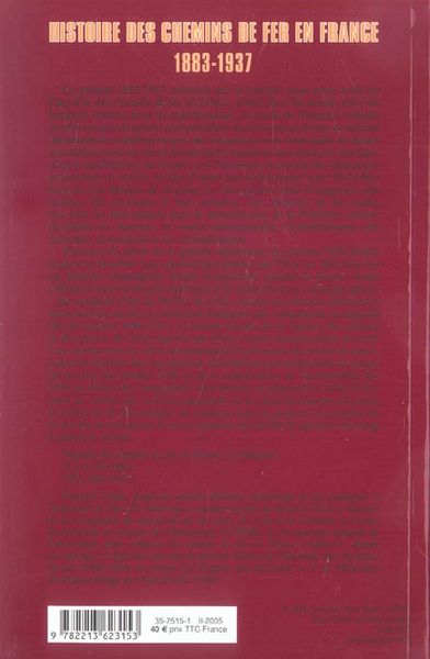 Produktbild: Histoire des Chemins de Fer en France T.2 ; 1883-1937