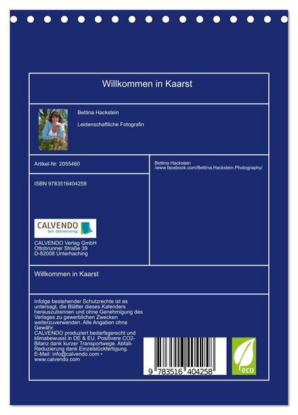Produktbild: Willkommen in Kaarst (Tischkalender 2026 DIN A5 hoch), CALVENDO Monatskalender