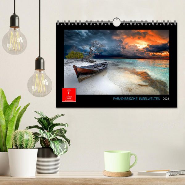 Produktbild: Paradiesische Inselwelten (Wandkalender 2026 DIN A4 quer), CALVENDO Monatskalender