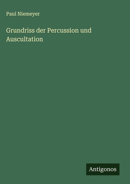 Produktbild: Grundriss der Percussion und Auscultation
