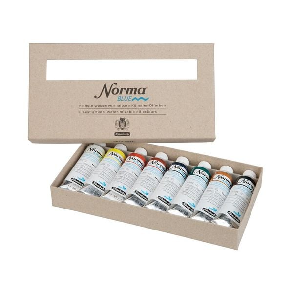 Produktbild: Schmincke Norma Blue Professional &Ouml;lfarben, Kartonset, 8 x 35 ml Tuben
