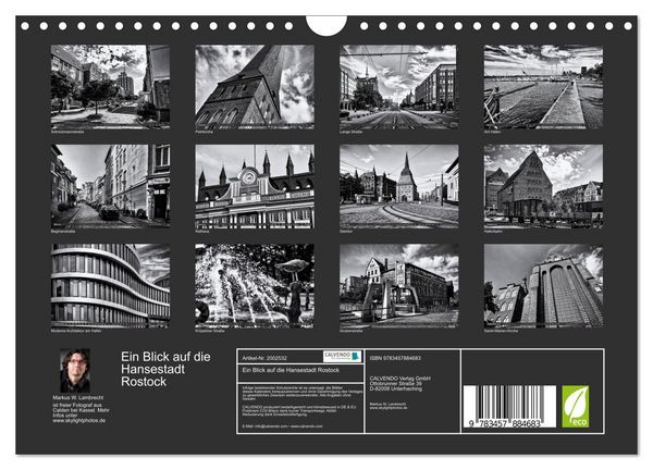 Produktbild: Ein Blick auf die Hansestadt Rostock (Wandkalender 2026 DIN A4 quer), CALVENDO Monatskalender
