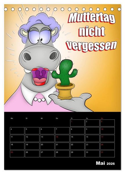 Produktbild: Cartoons - mir doch Bockwurscht (Tischkalender 2026 DIN A5 hoch), CALVENDO Monatskalender