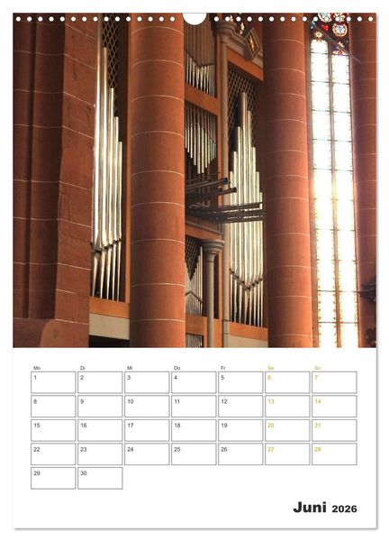 Produktbild: Orgeln zum Verlieben! (Wandkalender 2026 DIN A3 hoch), CALVENDO Monatskalender