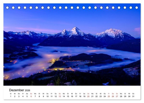 Produktbild: Berchtesgadener Berge im Licht (Tischkalender 2026 DIN A5 quer), CALVENDO Monatskalender