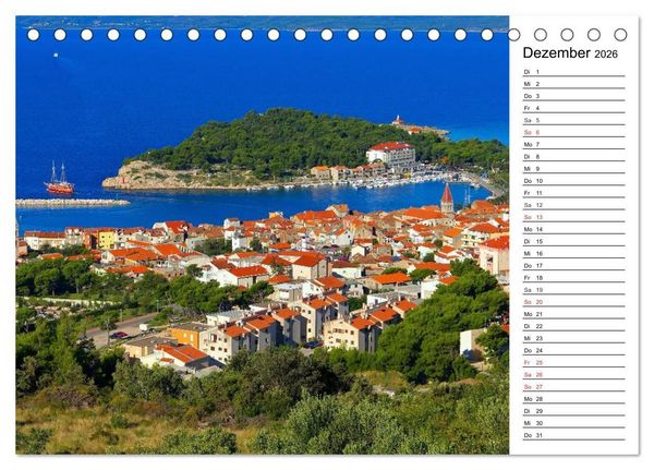 Produktbild: Makarska Riviera - Malerische Urlaubsorte in Dalmatien (Tischkalender 2026 DIN A5 quer), CALVENDO Monatskalender