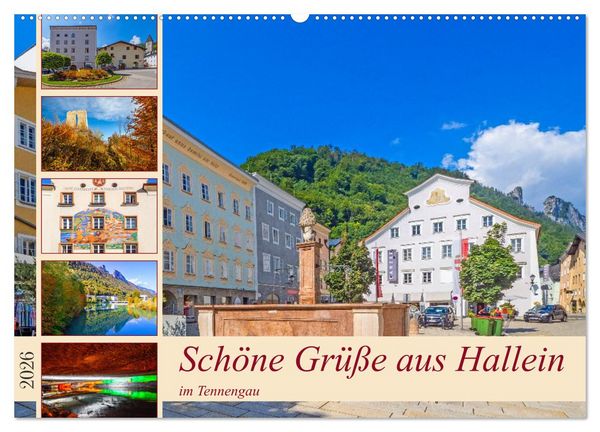 Produktbild: Sch&ouml;ne Gr&uuml;&szlig;e aus Hallein (Wandkalender 2026 DIN A2 quer), CALVENDO Monatskalender