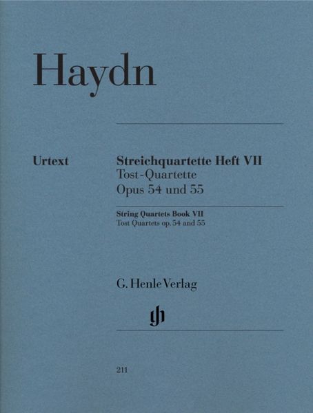 Produktbild: Joseph Haydn - Streichquartette Heft VII op. 54 und 55 (Tost-Quartette)