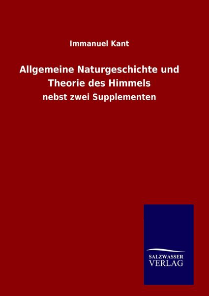 Produktbild: Allgemeine Naturgeschichte und Theorie des Himmels
