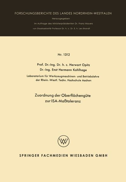 Produktbild: Zuordnung der Oberfl&auml;cheng&uuml;te zur ISA-Ma&szlig;toleranz