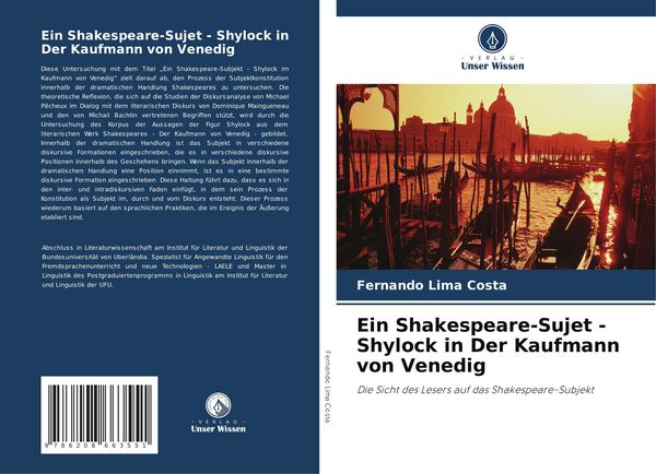Ein Shakespeare-Sujet - Shylock in Der Kaufmann von Venedig, Taschenbuch von Fernando Lima Costa, Verlag Unser Wissen, 9786208663551