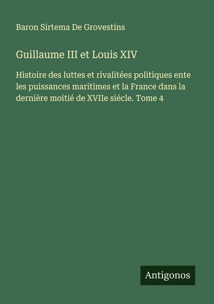 Produktbild: Guillaume III et Louis XIV
