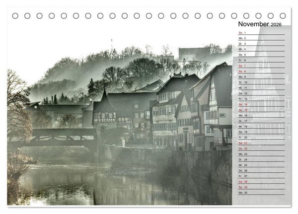 Produktbild: Hohenlohe - Natur und Altstadt (Tischkalender 2026 DIN A5 quer), CALVENDO Monatskalender