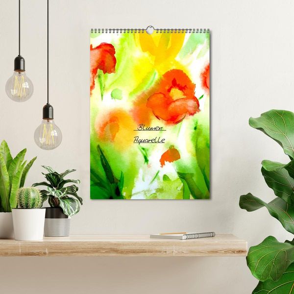 Produktbild: Blumenaquarelle (Wandkalender 2026 DIN A3 hoch), CALVENDO Monatskalender