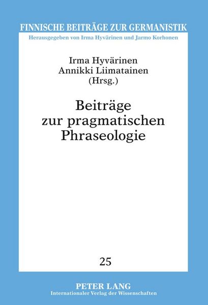 Produktbild: Beitr&auml;ge zur pragmatischen Phraseologie