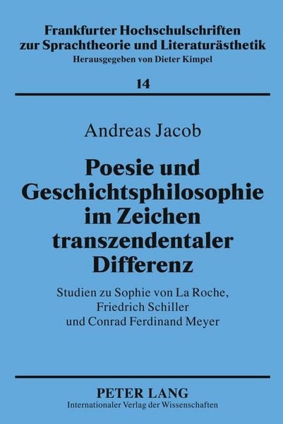 Produktbild: Poesie und Geschichtsphilosophie im Zeichen transzendentaler Differenz