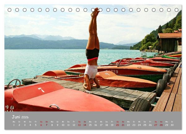 Produktbild: Yoga &ndash; Harmonie am Walchensee (Tischkalender 2026 DIN A5 quer), CALVENDO Monatskalender