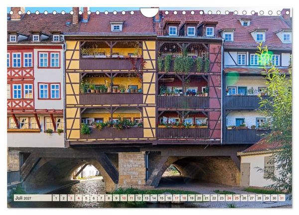 Produktbild: Erfurt &ndash; Ein Spaziergang durch die Landeshauptstadt (Wandkalender 2027 DIN A4 quer), CALVENDO Monatskalender